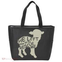 He Left The 99 To Rescue Me Religious Christian  Tote Bag thumb 0