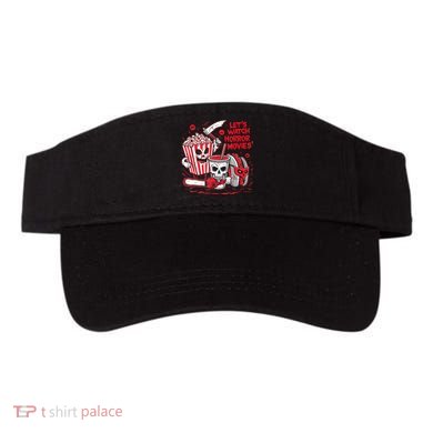 Halloween Lets Watch Horror Movies Hotdog Popcorn Drink Visor