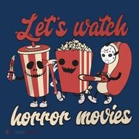 Halloween Lets Watch Horror Movies Funny Ghost Skeleton Gift Hat thumb 2