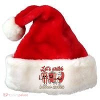 Halloween Lets Watch Horror Movies Funny Ghost Skeleton Gift Santa Hat thumb 0