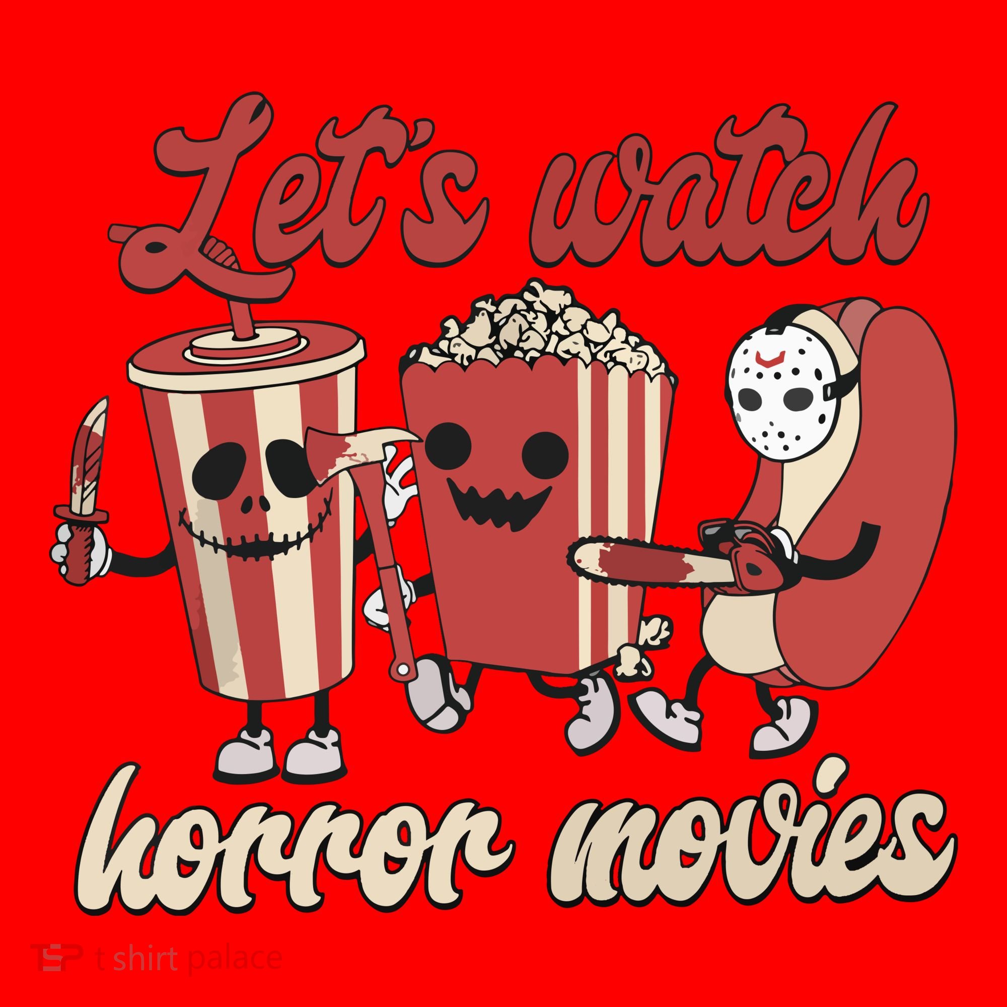 Halloween Lets Watch Horror Movies Funny Ghost Skeleton Gift Santa Hat