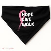 Hope Live Walk Breast Cancer Awareness USA-Made Doggie Bandana thumb 0