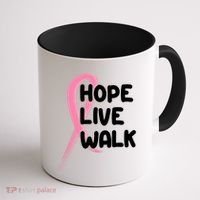 Hope Live Walk Breast Cancer Awareness Coffee Mug thumb 1