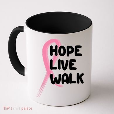 Hope Live Walk Breast Cancer Awareness Coffee Mug