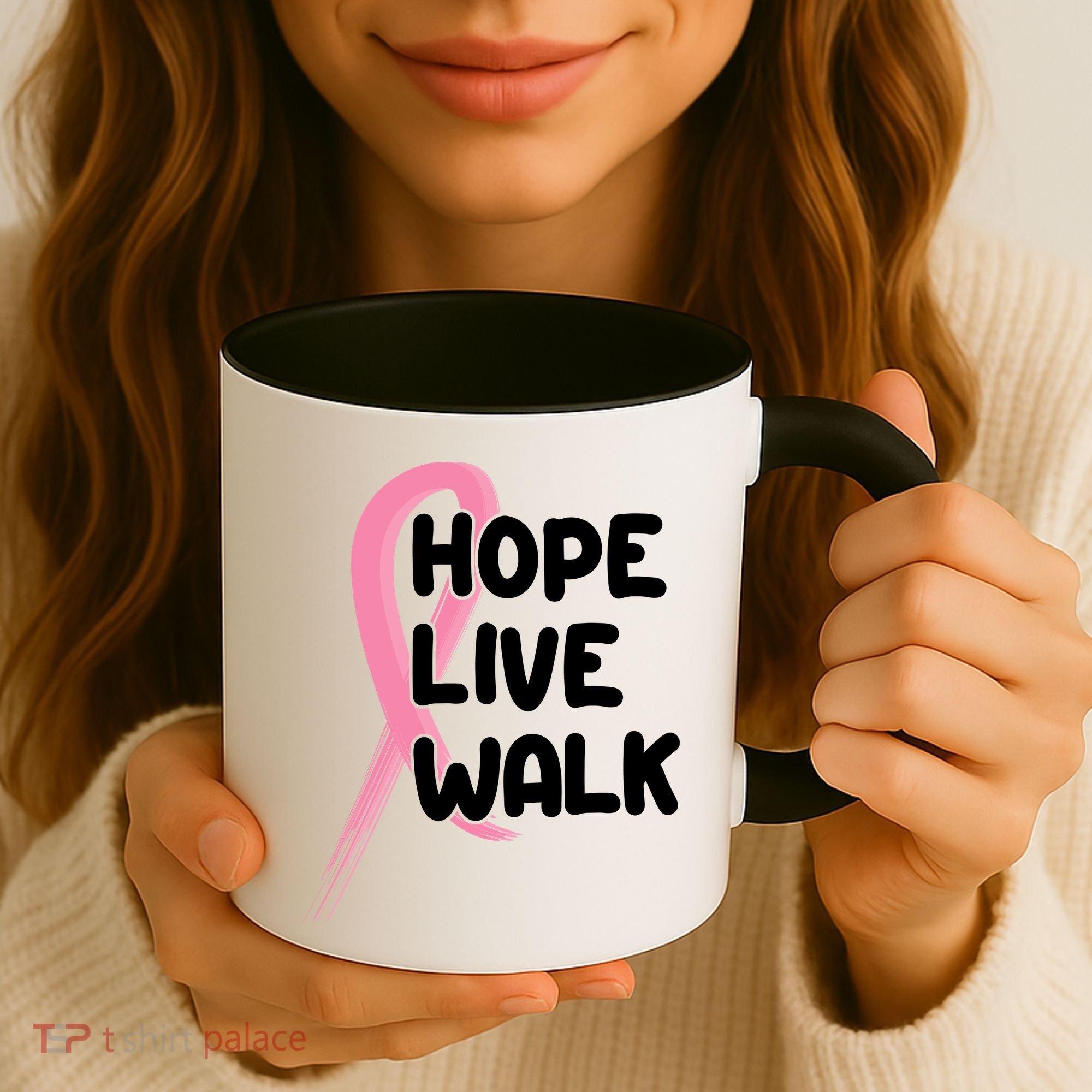Hope Live Walk Breast Cancer Awareness Coffee Mug