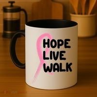 Hope Live Walk Breast Cancer Awareness Coffee Mug thumb 4