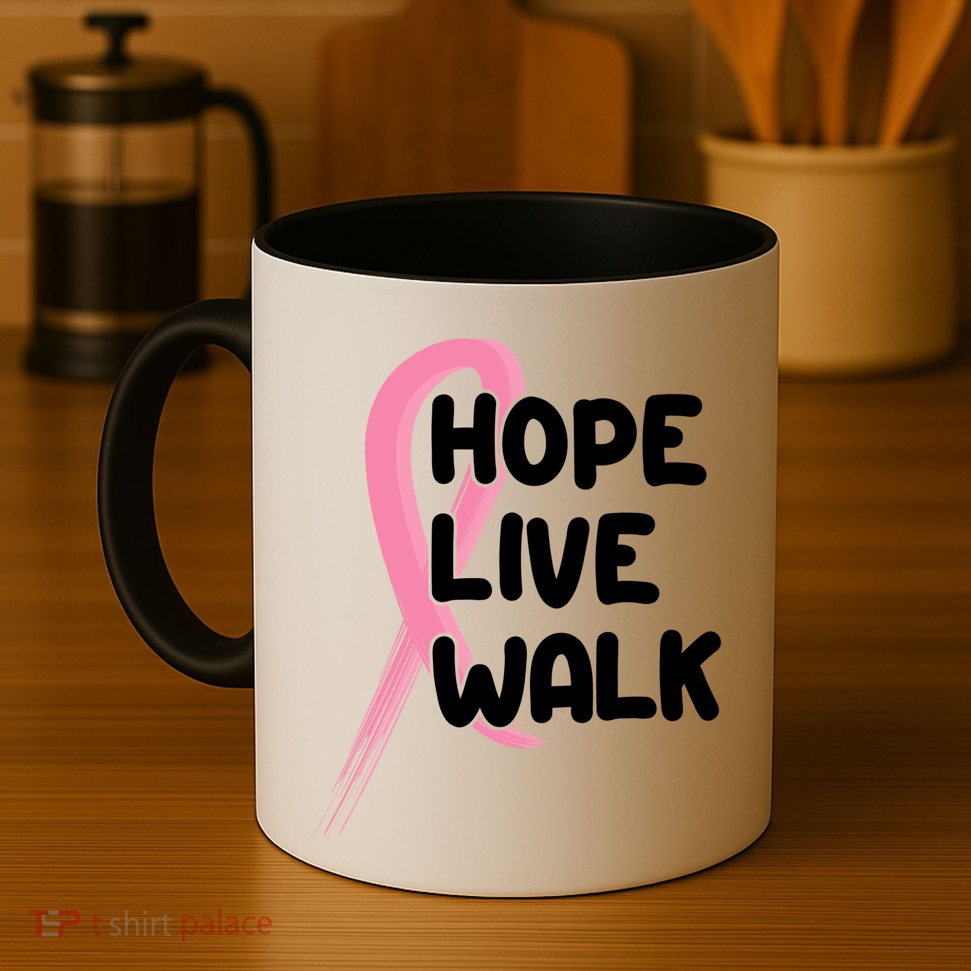 Hope Live Walk Breast Cancer Awareness Coffee Mug