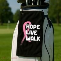 Hope Live Walk Breast Cancer Awareness Golf Towel thumb 2