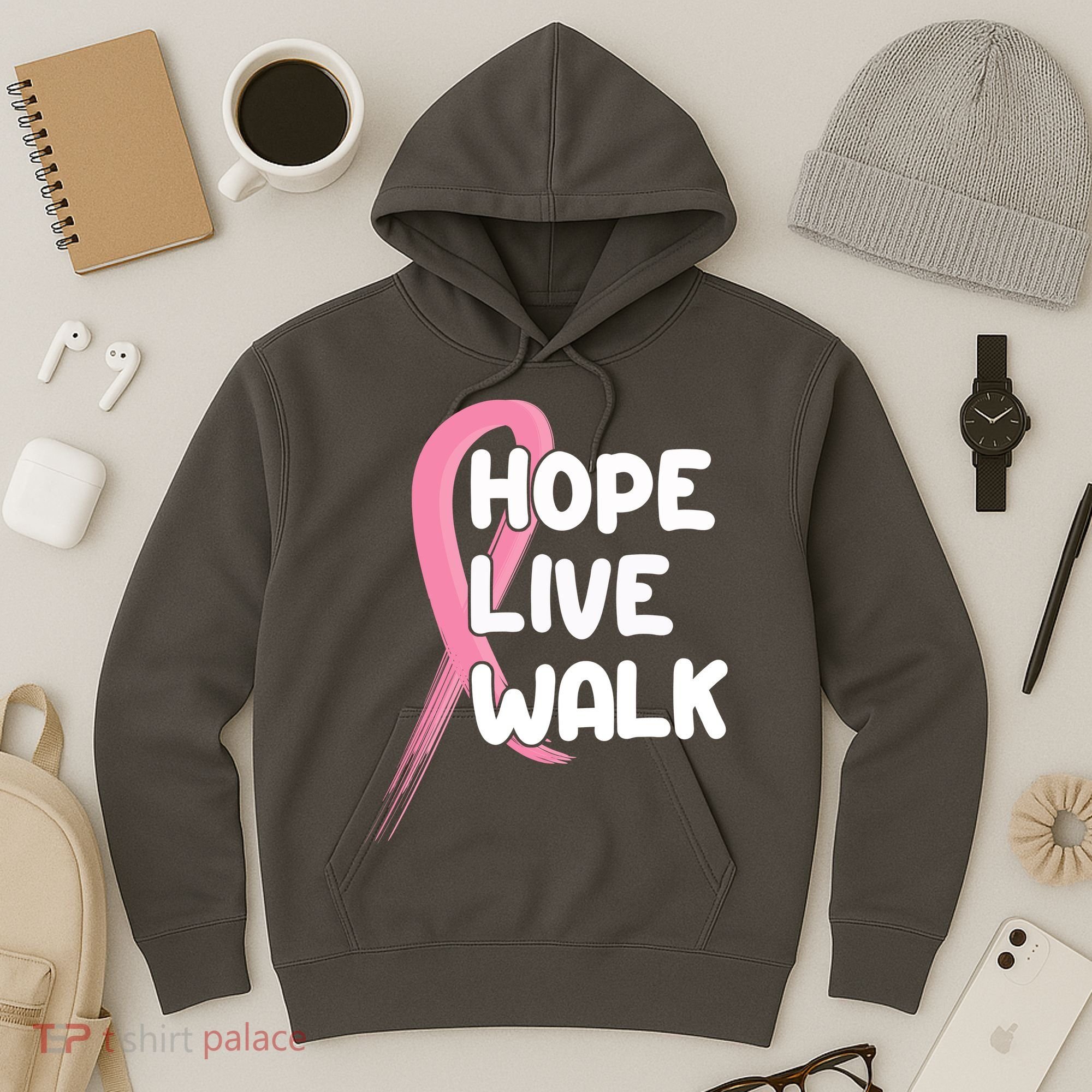 Hope Live Walk Breast Cancer Awareness Hoodie