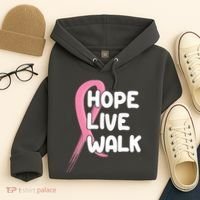 Hope Live Walk Breast Cancer Awareness Hoodie thumb 4