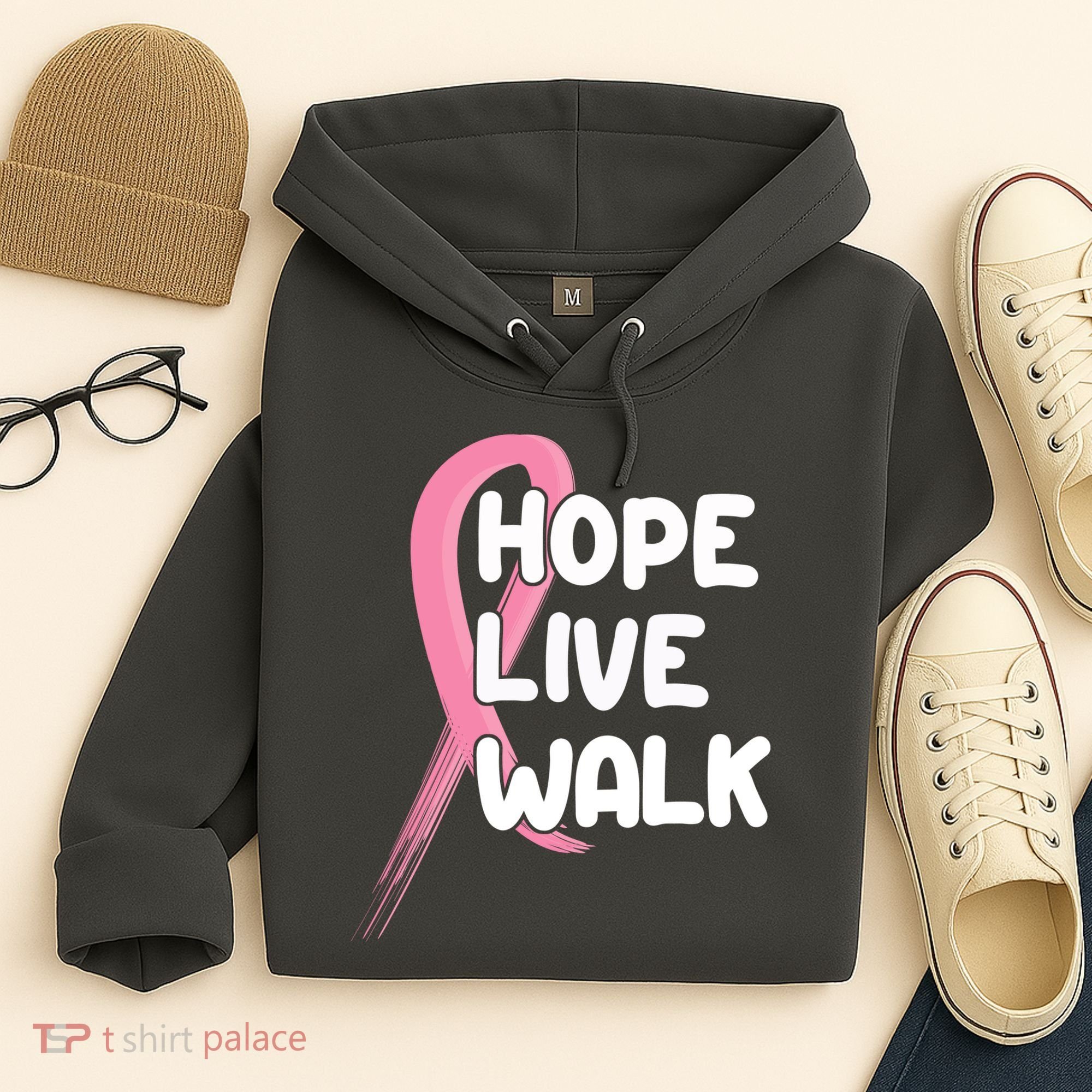 Hope Live Walk Breast Cancer Awareness Hoodie