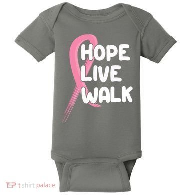 Hope Live Walk Breast Cancer Awareness Baby Bodysuit