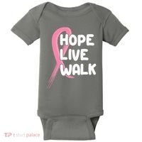 Hope Live Walk Breast Cancer Awareness Baby Bodysuit thumb 0