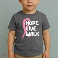 Hope Live Walk Breast Cancer Awareness Toddler T-Shirt thumb 2