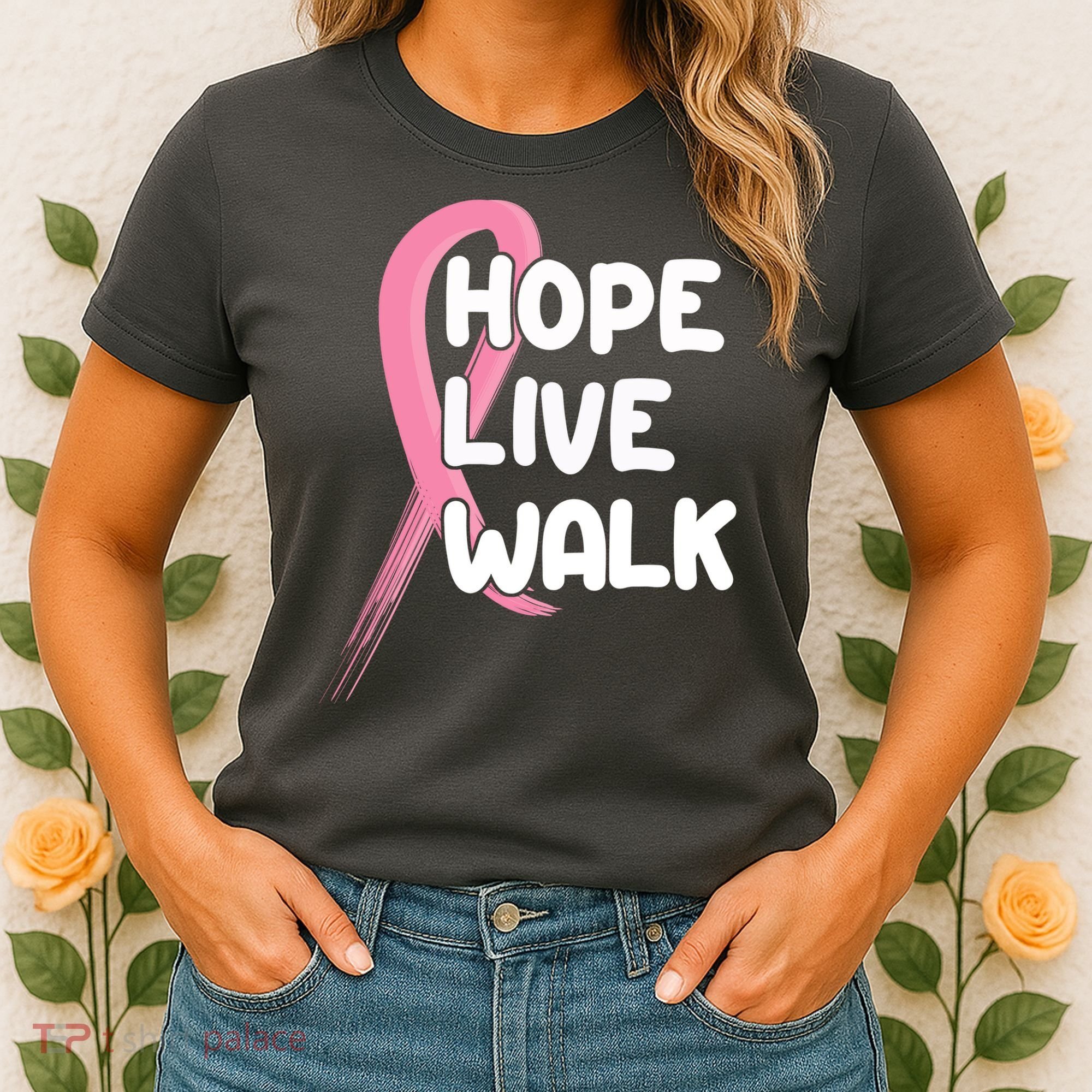 Hope Live Walk Breast Cancer Awareness Women's T-Shirt