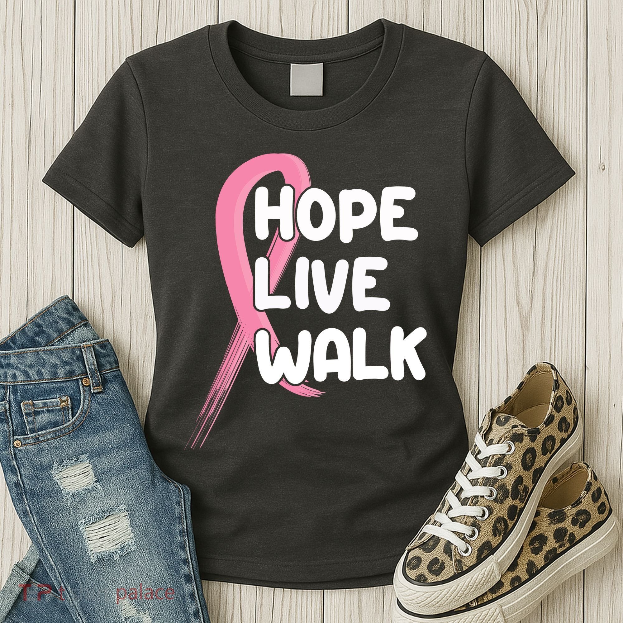 Hope Live Walk Breast Cancer Awareness Women's T-Shirt