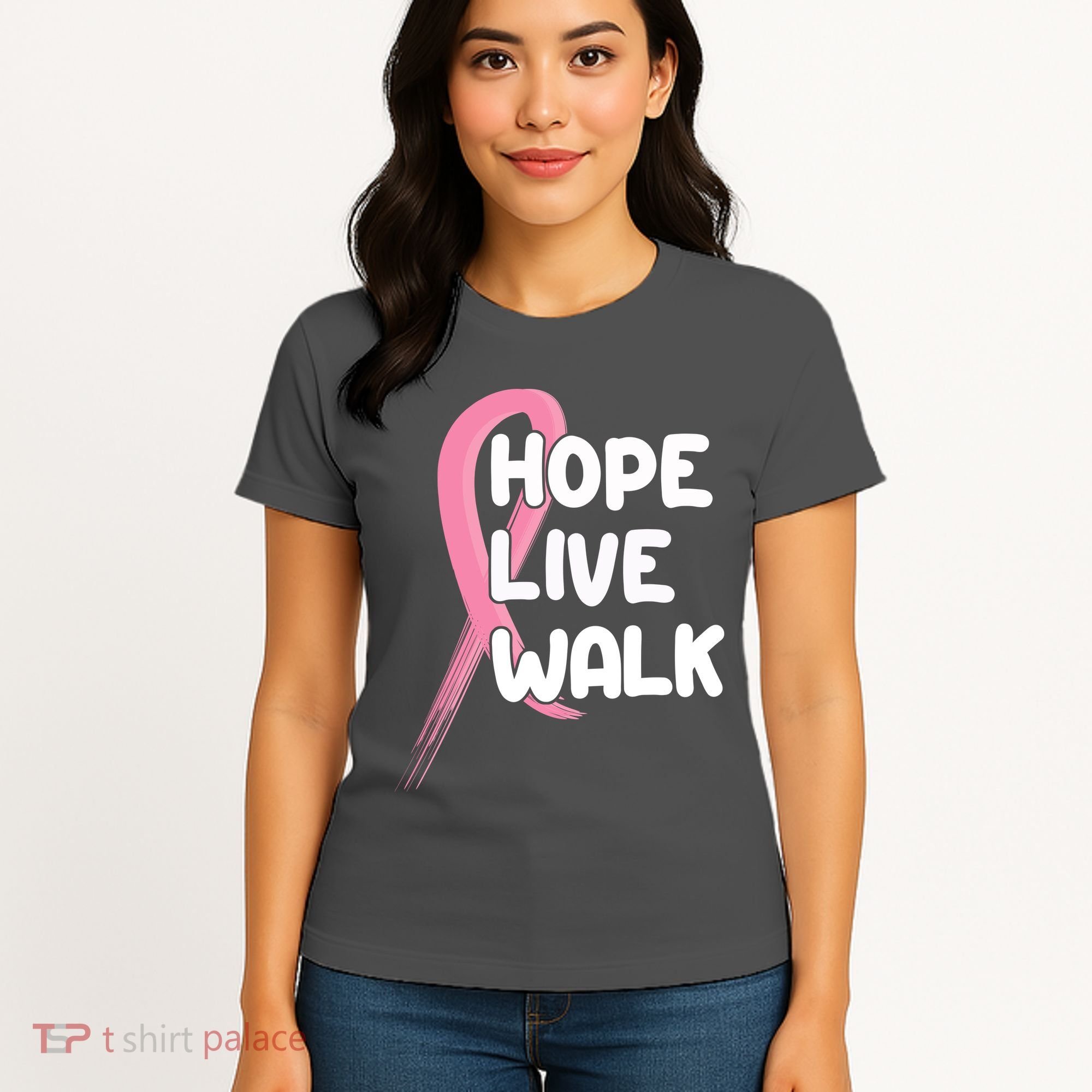 Hope Live Walk Breast Cancer Awareness Women's T-Shirt