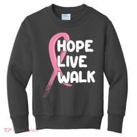 Hope Live Walk Breast Cancer Awareness Kids Sweatshirt thumb 0