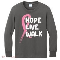 Hope Live Walk Breast Cancer Awareness Kids Long Sleeve Shirt thumb 0