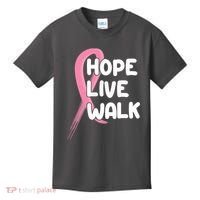 Hope Live Walk Breast Cancer Awareness Kids T-Shirt thumb 0