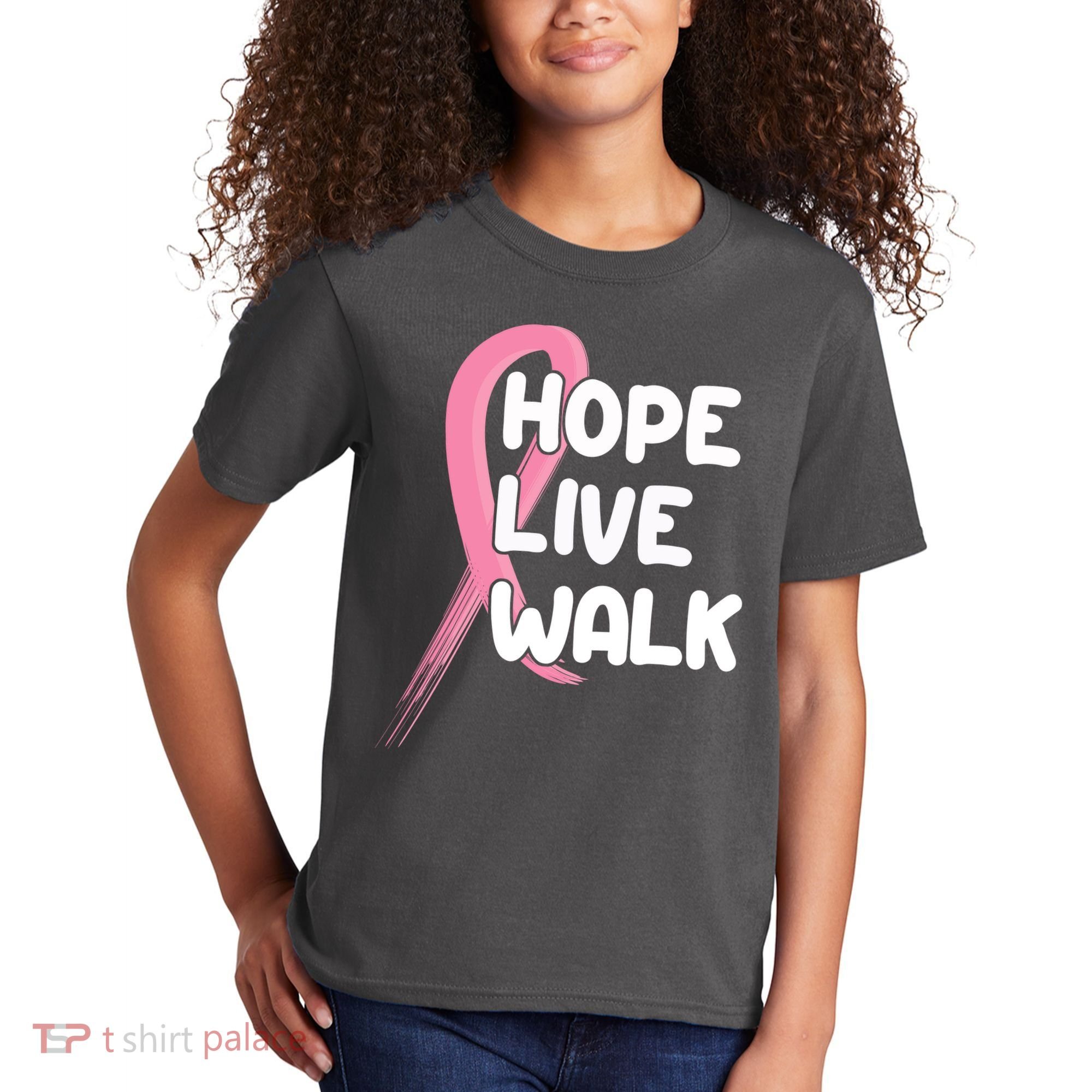Hope Live Walk Breast Cancer Awareness Kids T-Shirt
