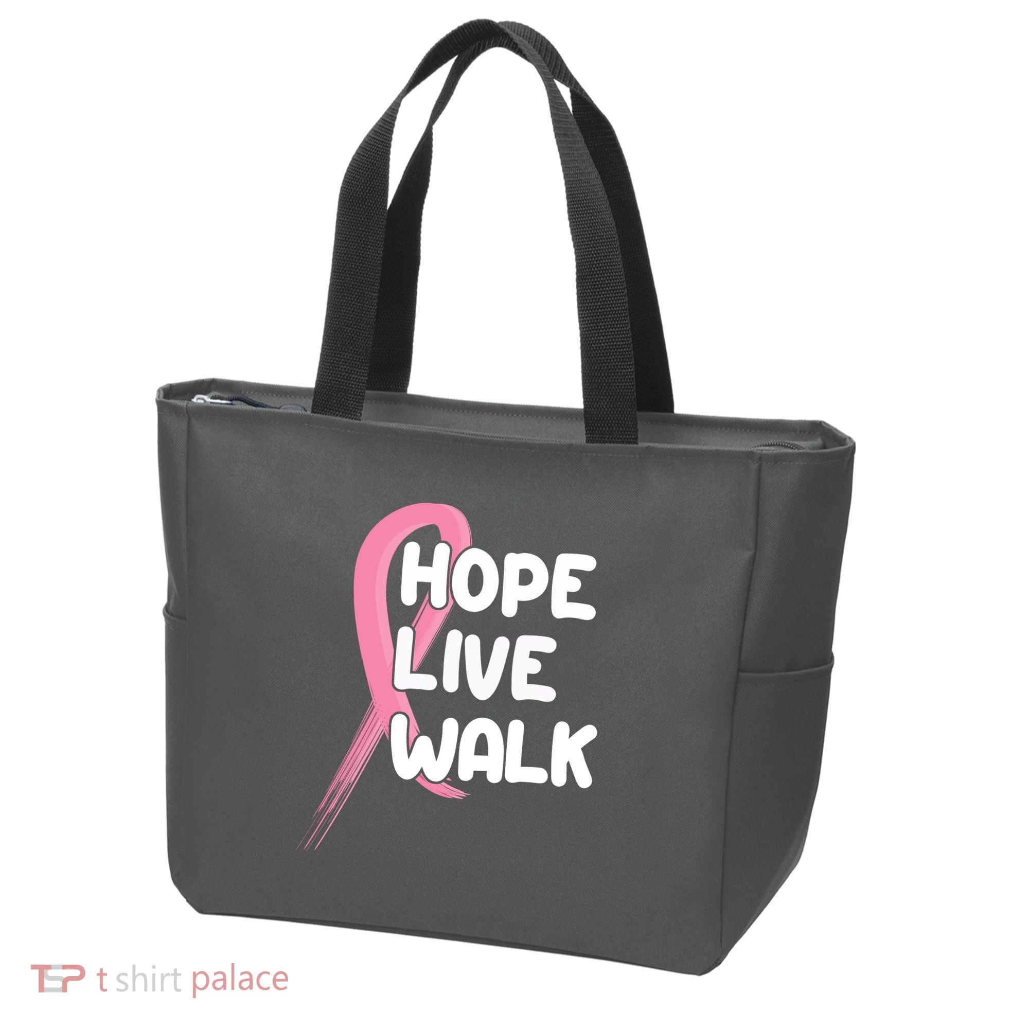 Hope Live Walk Breast Cancer Awareness Tote Bag