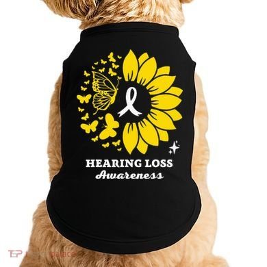Hearing Loss Warrior Awareness Sunflower Doggie Tank