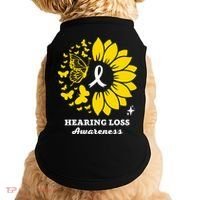 Hearing Loss Warrior Awareness Sunflower Doggie Tank thumb 0