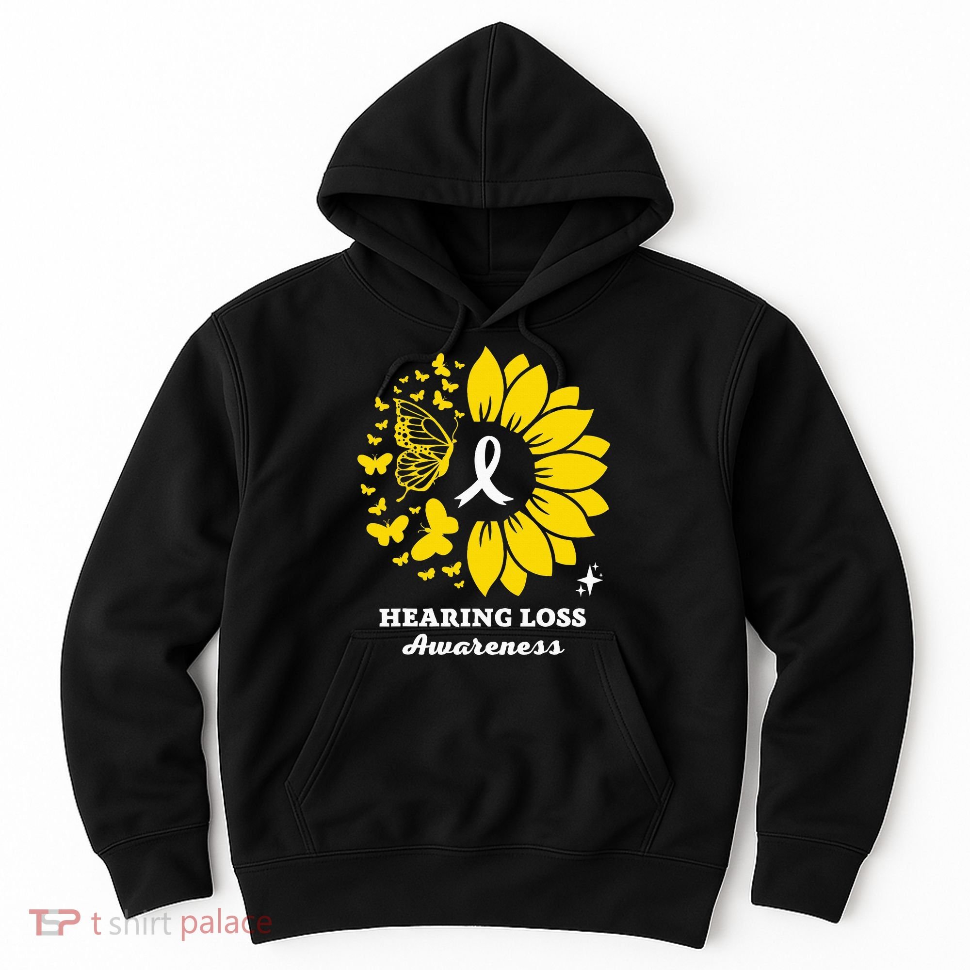 Hearing Loss Warrior Awareness Sunflower Hoodie