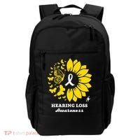 Hearing Loss Warrior Awareness Sunflower Backpack thumb 0