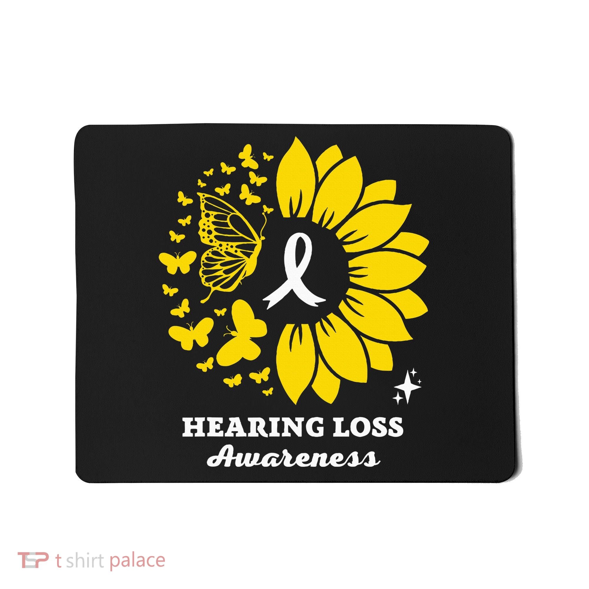 Hearing Loss Warrior Awareness Sunflower Mousepad