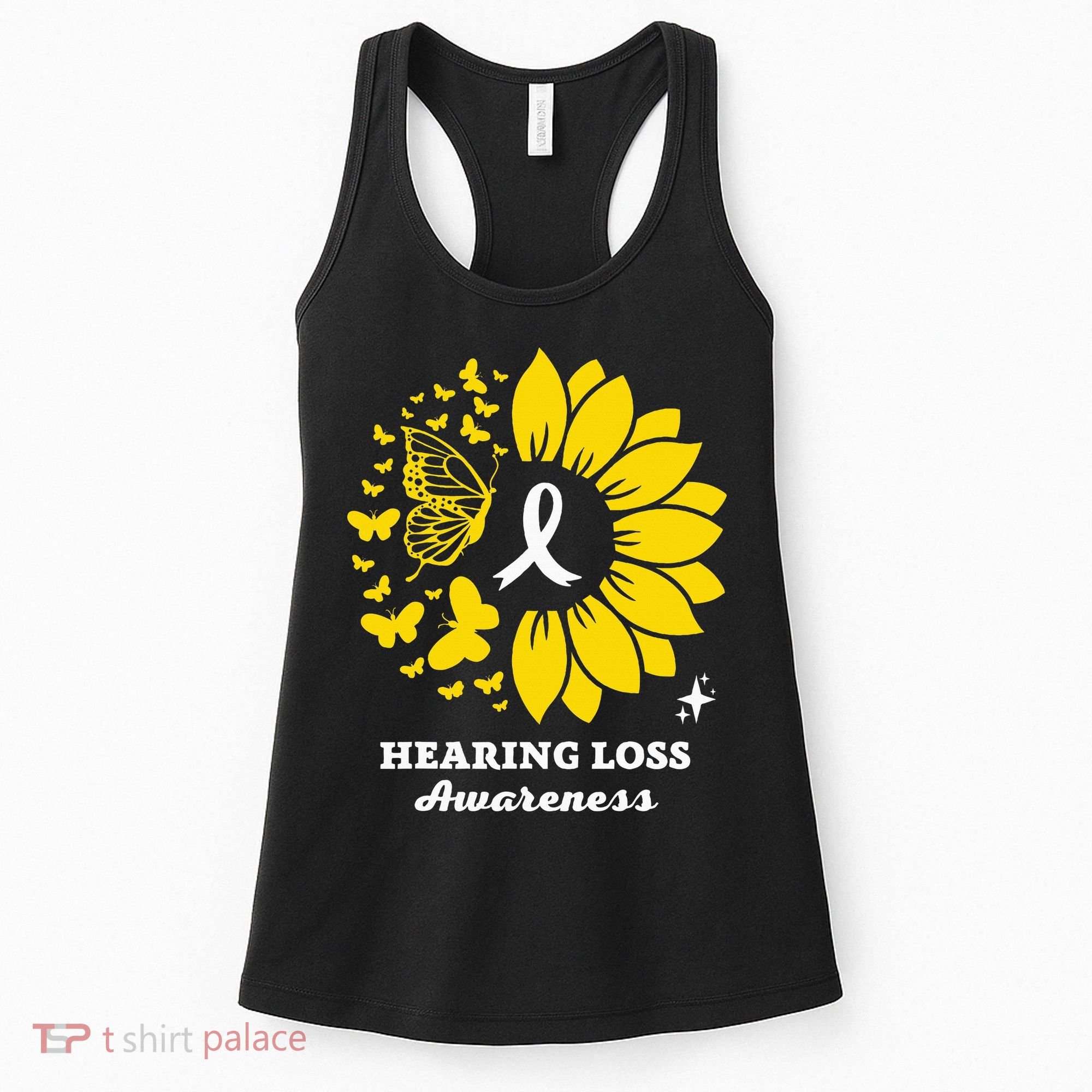 Hearing Loss Warrior Awareness Sunflower Women's Tank Top