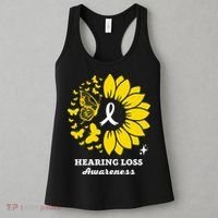 Hearing Loss Warrior Awareness Sunflower Women's Tank Top thumb 3