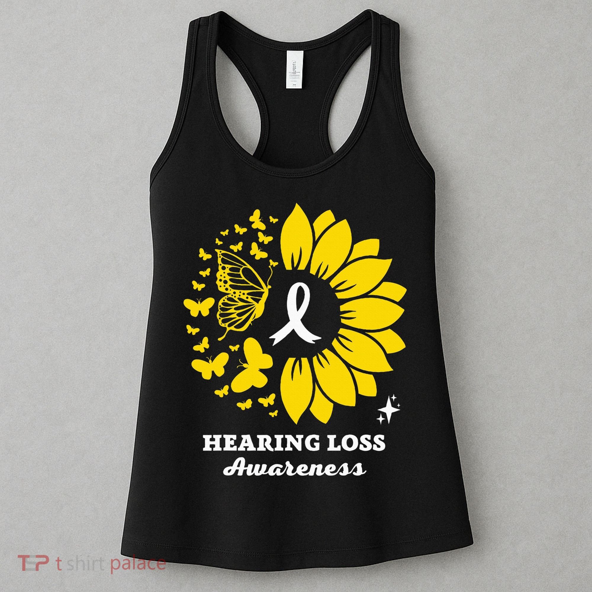 Hearing Loss Warrior Awareness Sunflower Women's Tank Top