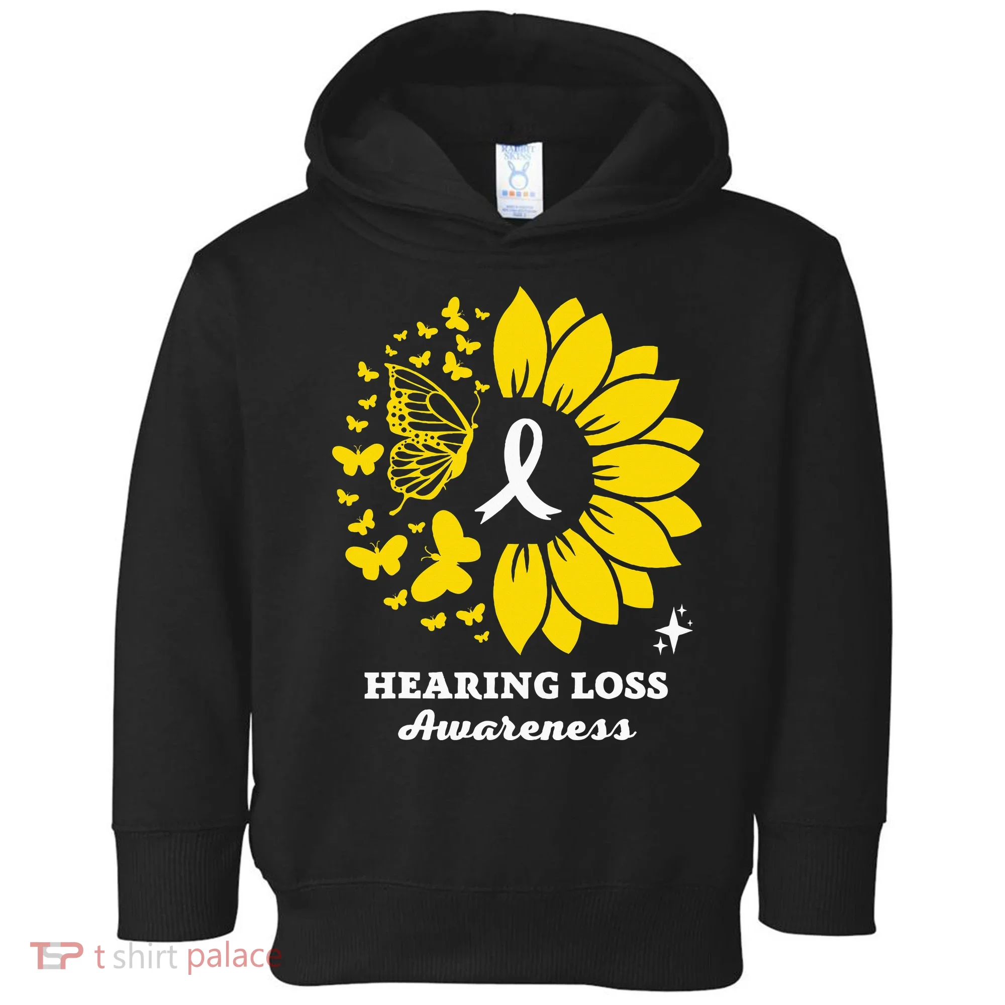 Hearing Loss Warrior Awareness Sunflower Toddler Hoodie
