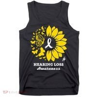 Hearing Loss Warrior Awareness Sunflower Tank Top thumb 0