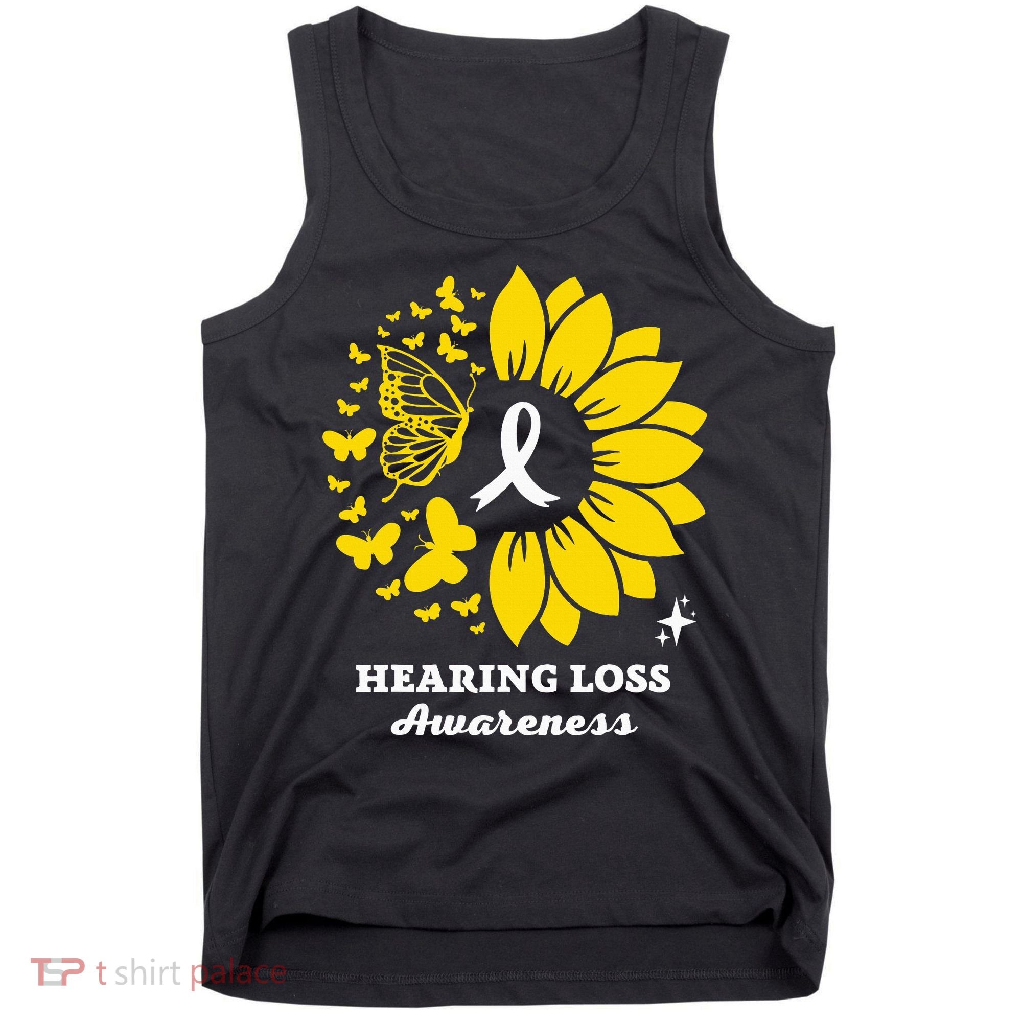 Hearing Loss Warrior Awareness Sunflower Tank Top