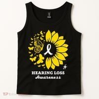 Hearing Loss Warrior Awareness Sunflower Tank Top thumb 2