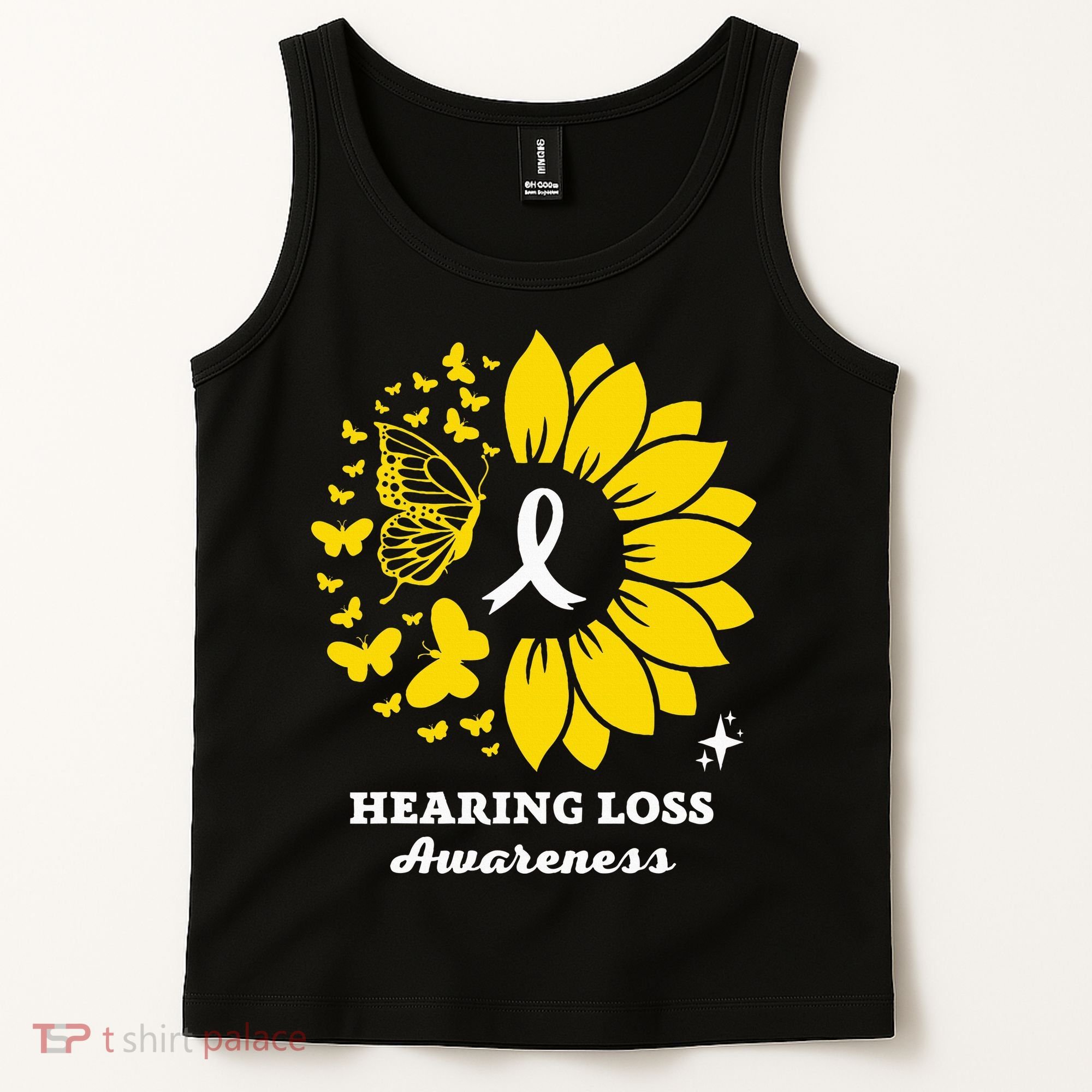 Hearing Loss Warrior Awareness Sunflower Tank Top