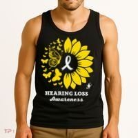 Hearing Loss Warrior Awareness Sunflower Tank Top thumb 3