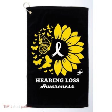 Hearing Loss Warrior Awareness Sunflower Golf Towel