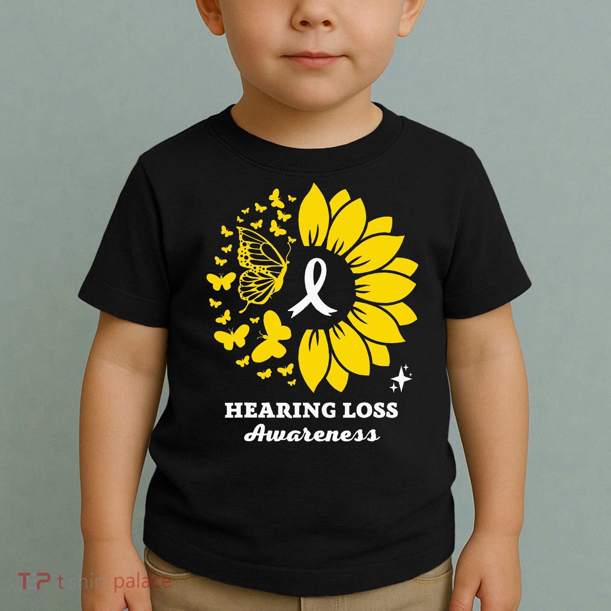 Hearing Loss Warrior Awareness Sunflower Toddler T-Shirt