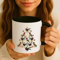Hummingbird Lover Xmas Gift Hummingbird Christmas Tree Gift Coffee Mug thumb 3