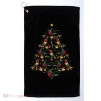 Hummingbird Lover Xmas Gift Hummingbird Christmas Tree Gift Golf Towel thumb 0