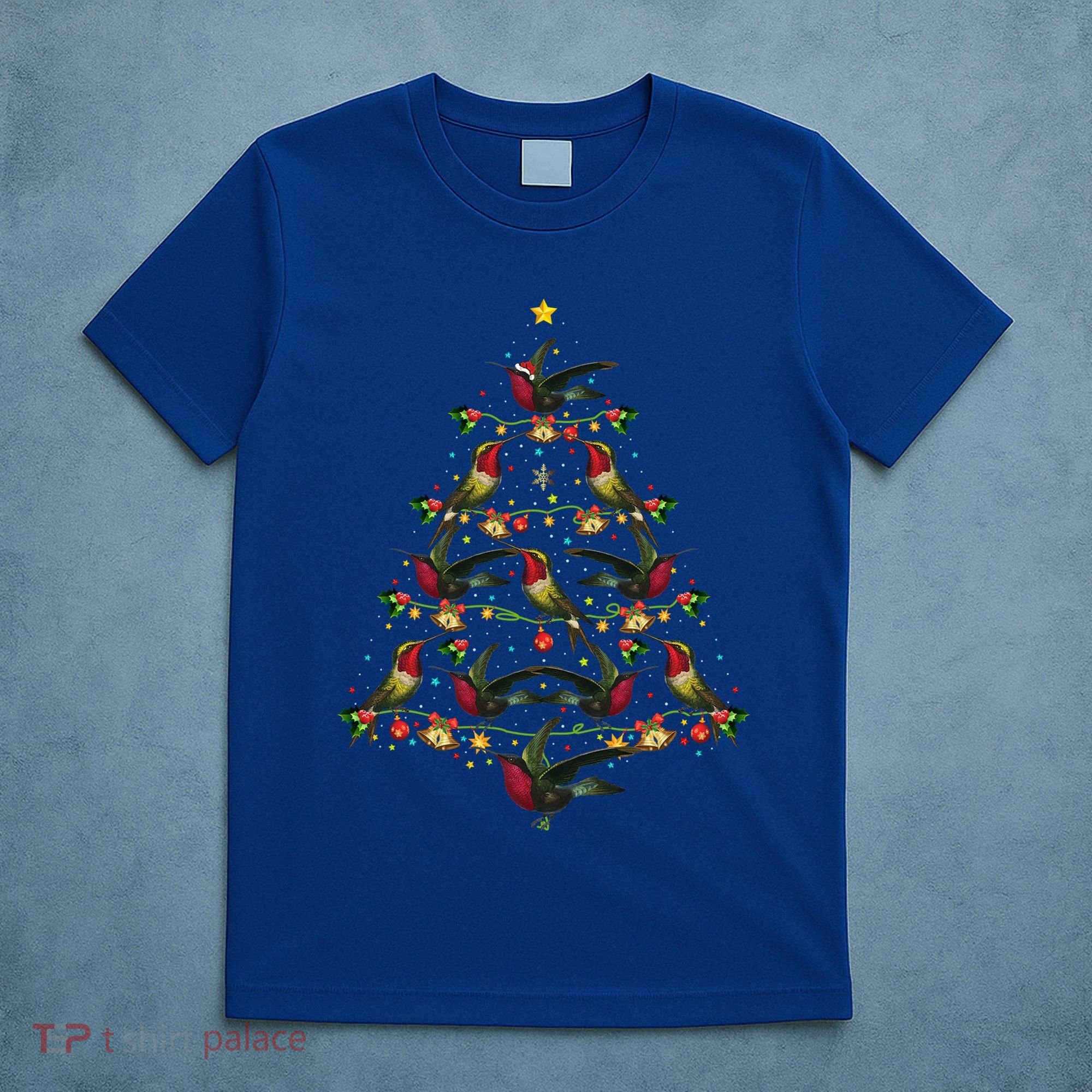 Hummingbird Lover Xmas Gift Hummingbird Christmas Tree Gift T-Shirt