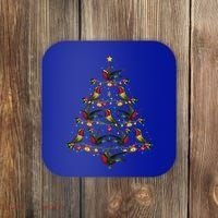 Hummingbird Lover Xmas Gift Hummingbird Christmas Tree Gift Coaster thumb 0