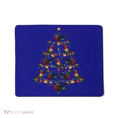 Hummingbird Lover Xmas Gift Hummingbird Christmas Tree Gift Mousepad