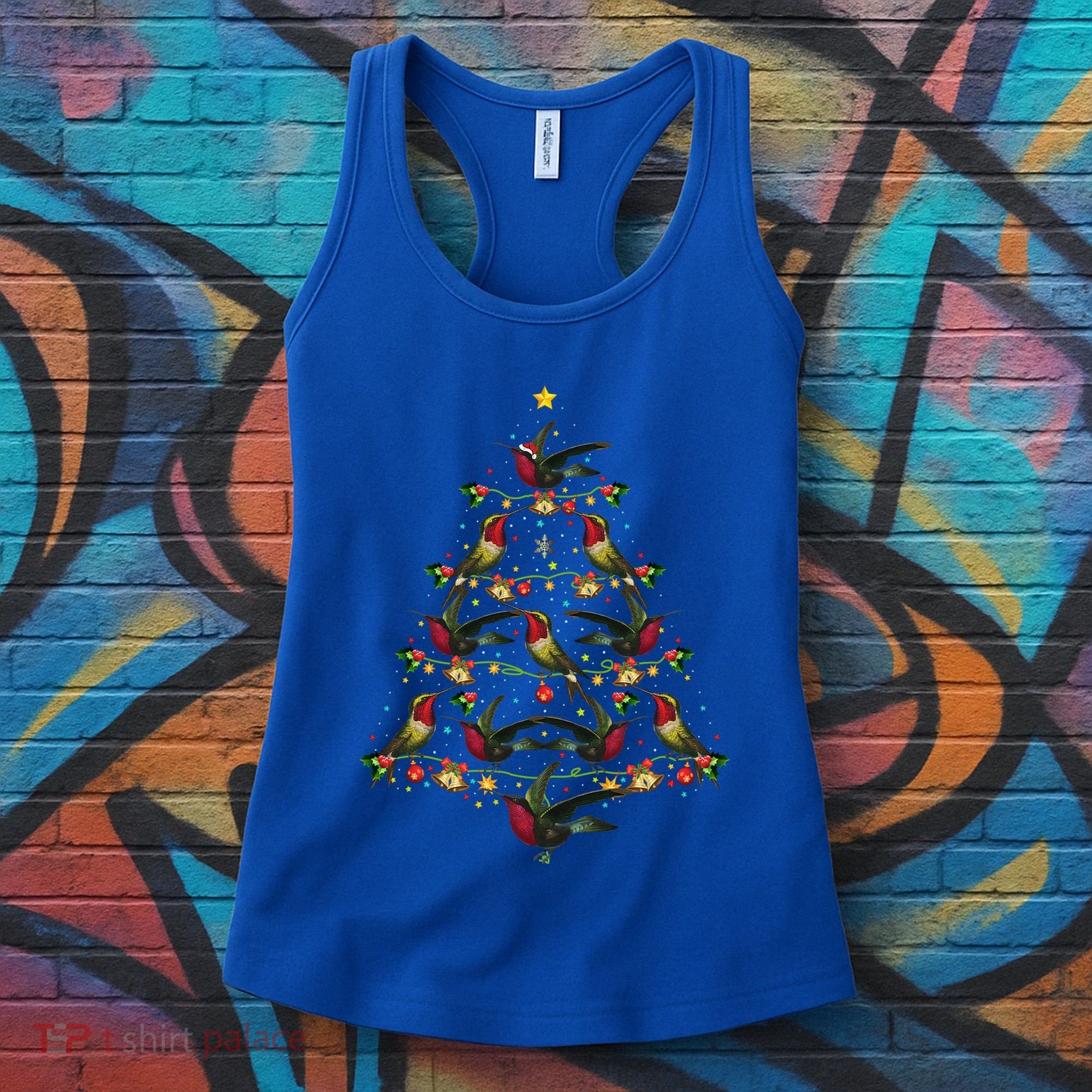 Hummingbird Lover Xmas Gift Hummingbird Christmas Tree Gift Women's Tank Top