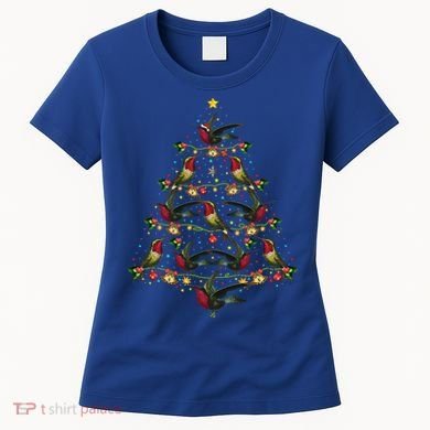 Hummingbird Lover Xmas Gift Hummingbird Christmas Tree Gift Women's T-Shirt