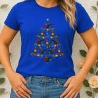 Hummingbird Lover Xmas Gift Hummingbird Christmas Tree Gift Women's T-Shirt thumb 2